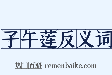 子午莲反义词是什么意思的图片